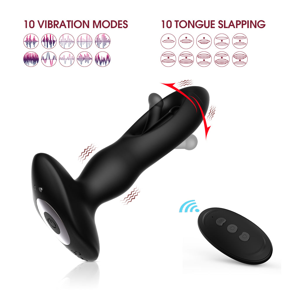 Remote controlled flap anal plug.