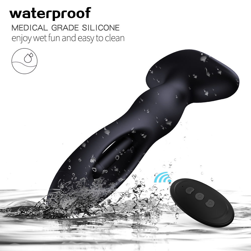 Remote controlled flap anal plug.