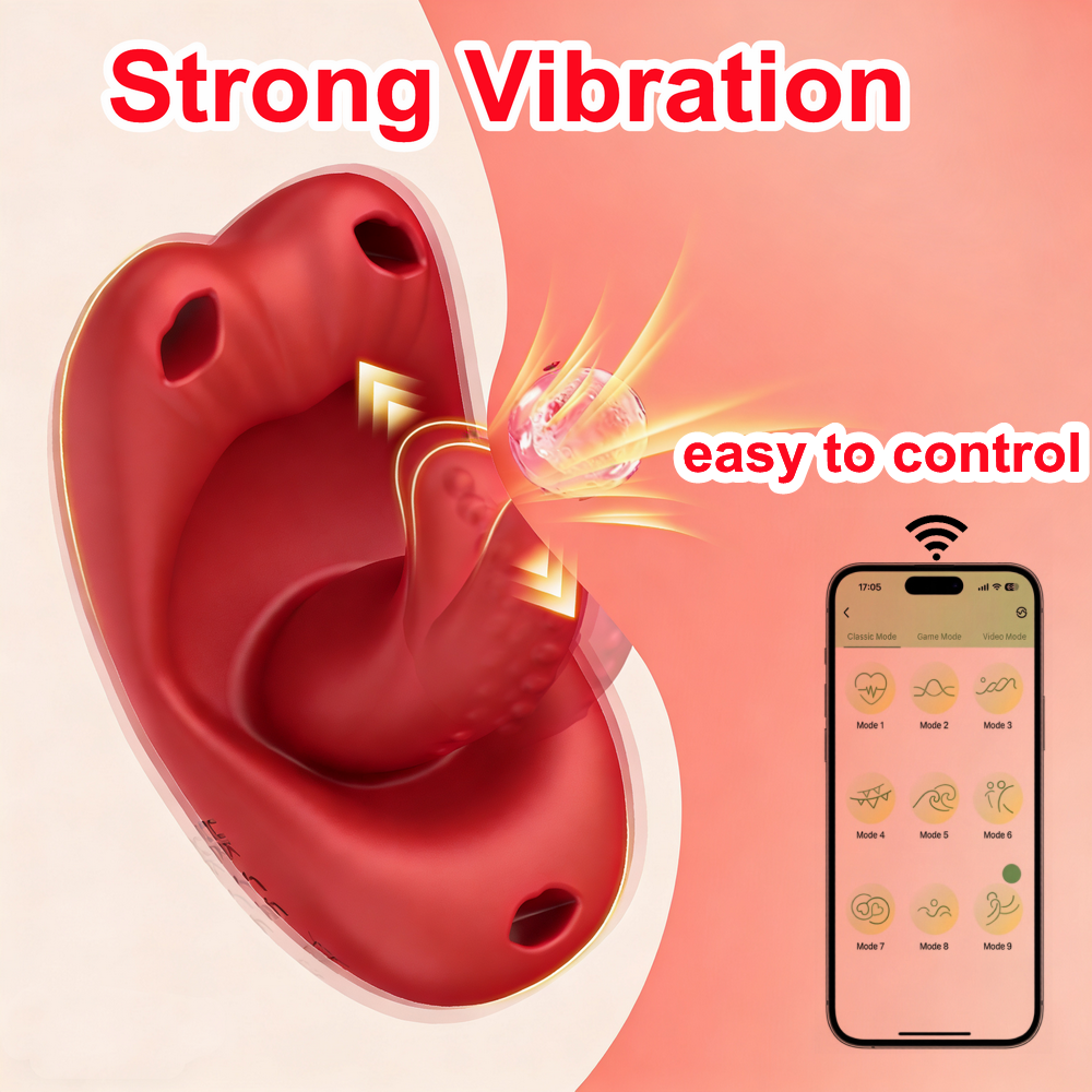 App Controlled Panty Licker Vibrator with Adjustable Panty Harness.