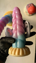 8 Inch Remote controlled vibrating spiral Dildo.