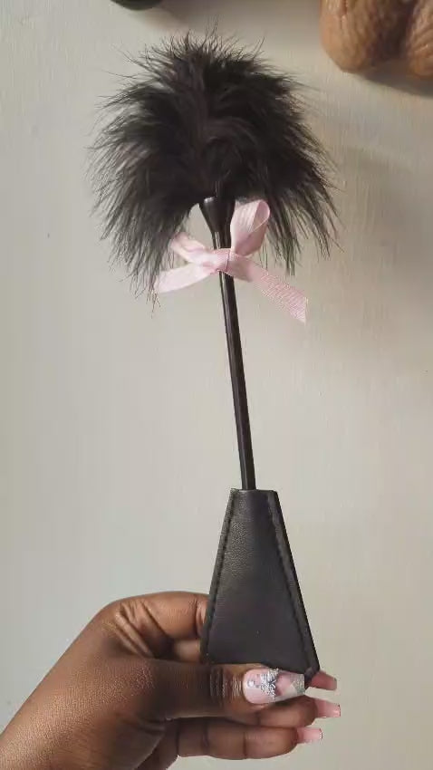 Feather Tickler & Leather Paddle — Dual-Ended Sensation Toy
