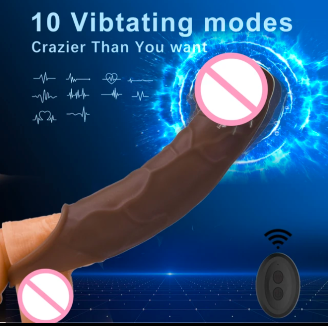 Remote Controlled Vibrating Cocksleeve Extender.