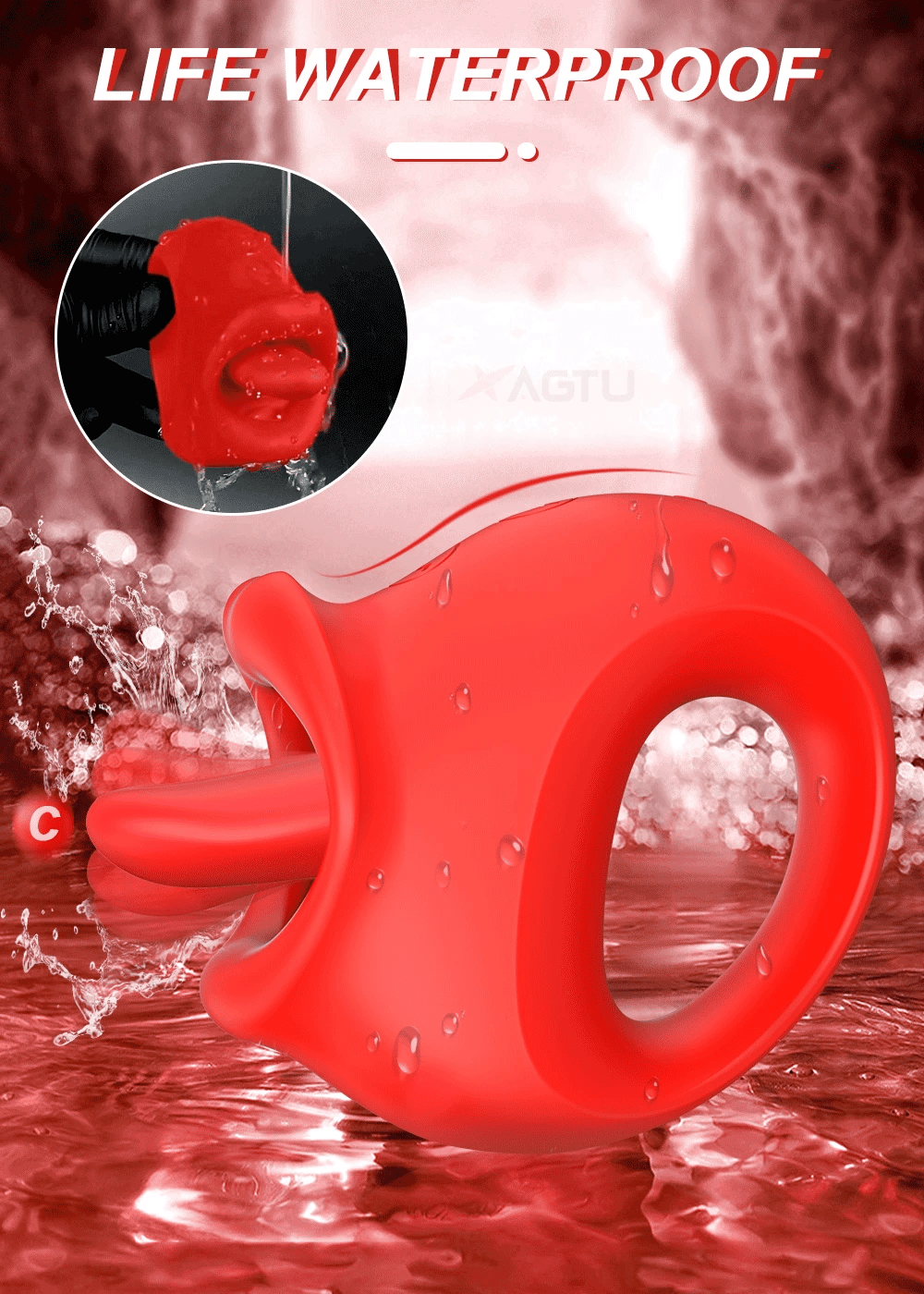 Vibrating tongue licker for women