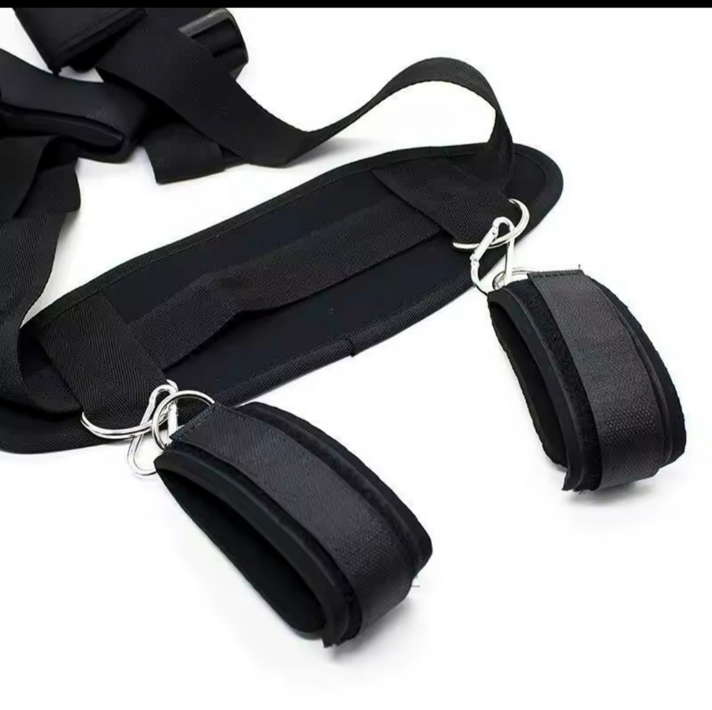 BDSM Bed Restraint Kit with Adjustable Ankle Cuffs.