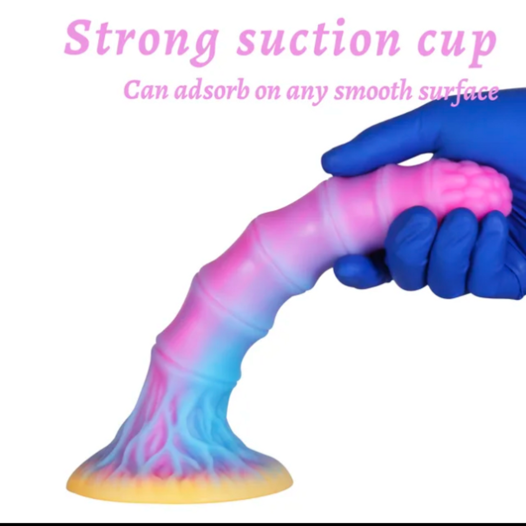 Glow-in-the-Dark Realistic Dildo — 8/9 Inch, Multicolor