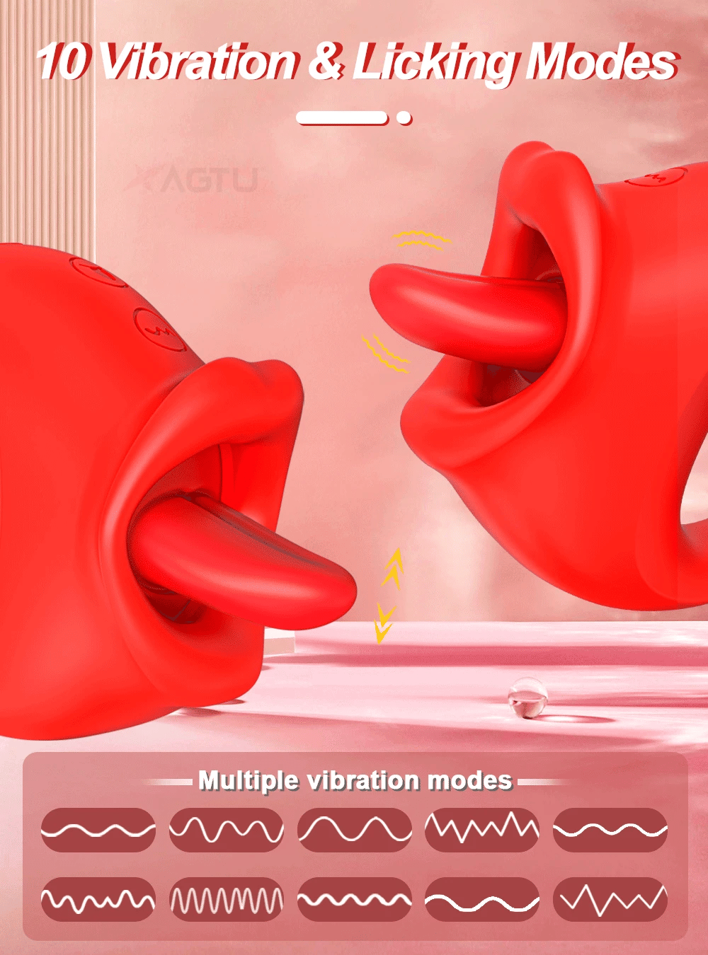 Vibrating tongue licker for women