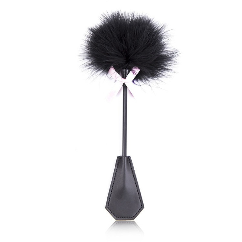 Feather Tickler & Leather Paddle — Dual-Ended Sensation Toy