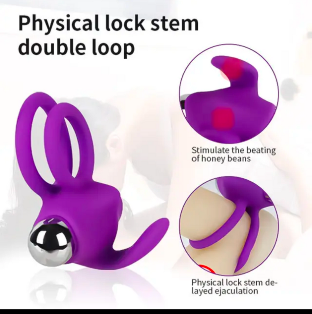 Vibrating Rabbit Cockring.(Rechargeable)