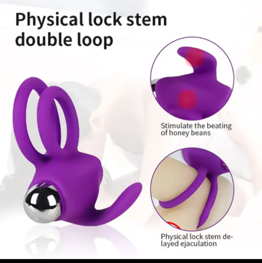 Vibrating Rabbit Cockring.(Rechargeable)