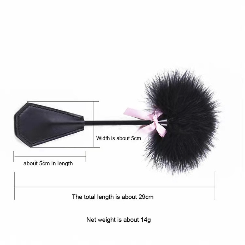 Feather Tickler & Leather Paddle — Dual-Ended Sensation Toy