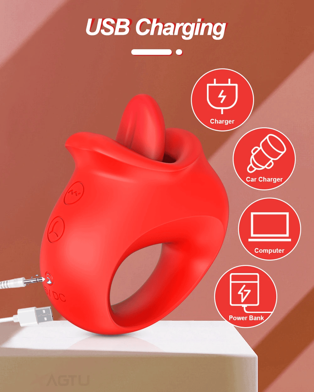 Vibrating tongue licker for women