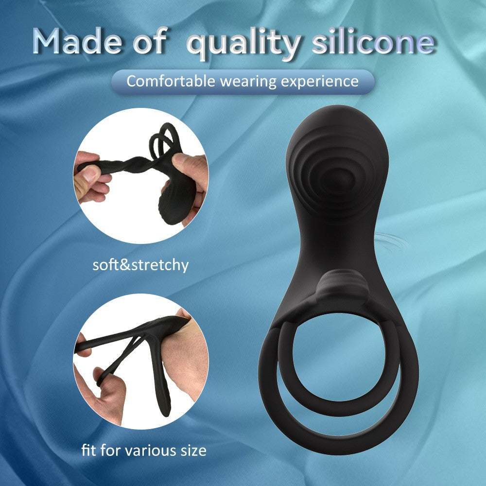 Couples Wearable Vibrator with Remote Control — Dual Stimulation Cock Ring