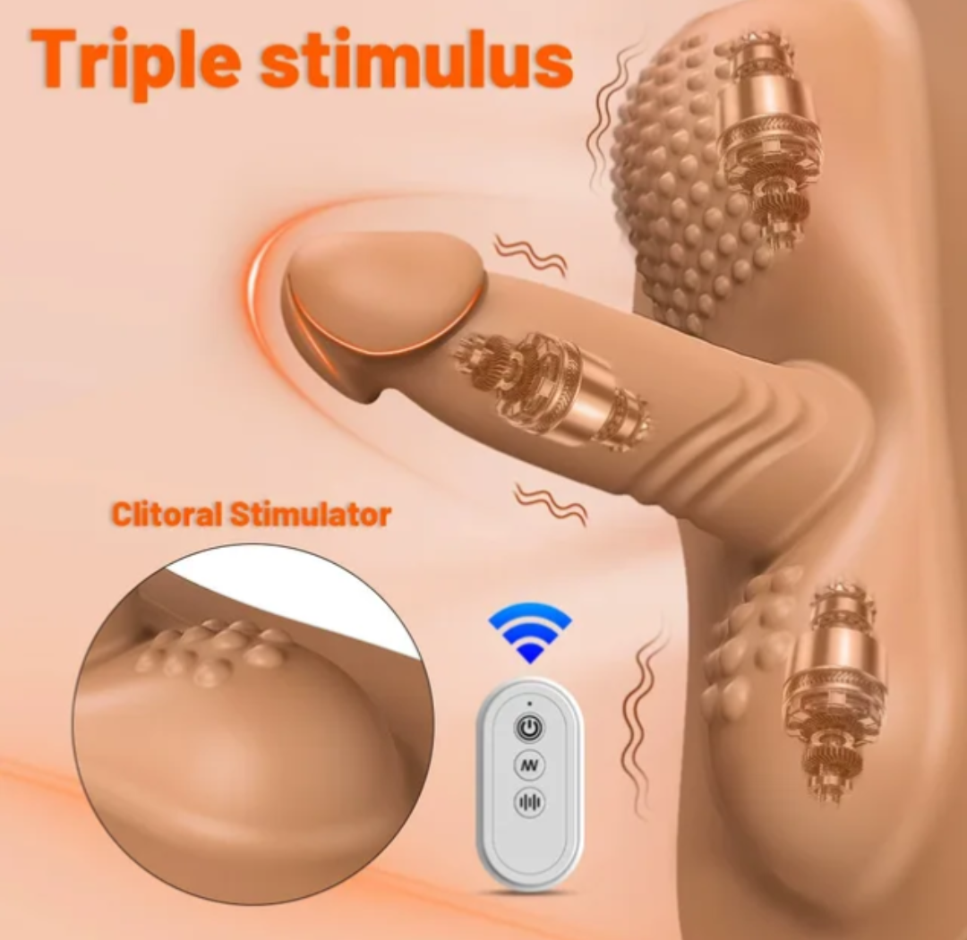 Wearable Vibrating Panty Massager with Remote Control — Dual Stimulation Pad & Mini Probe