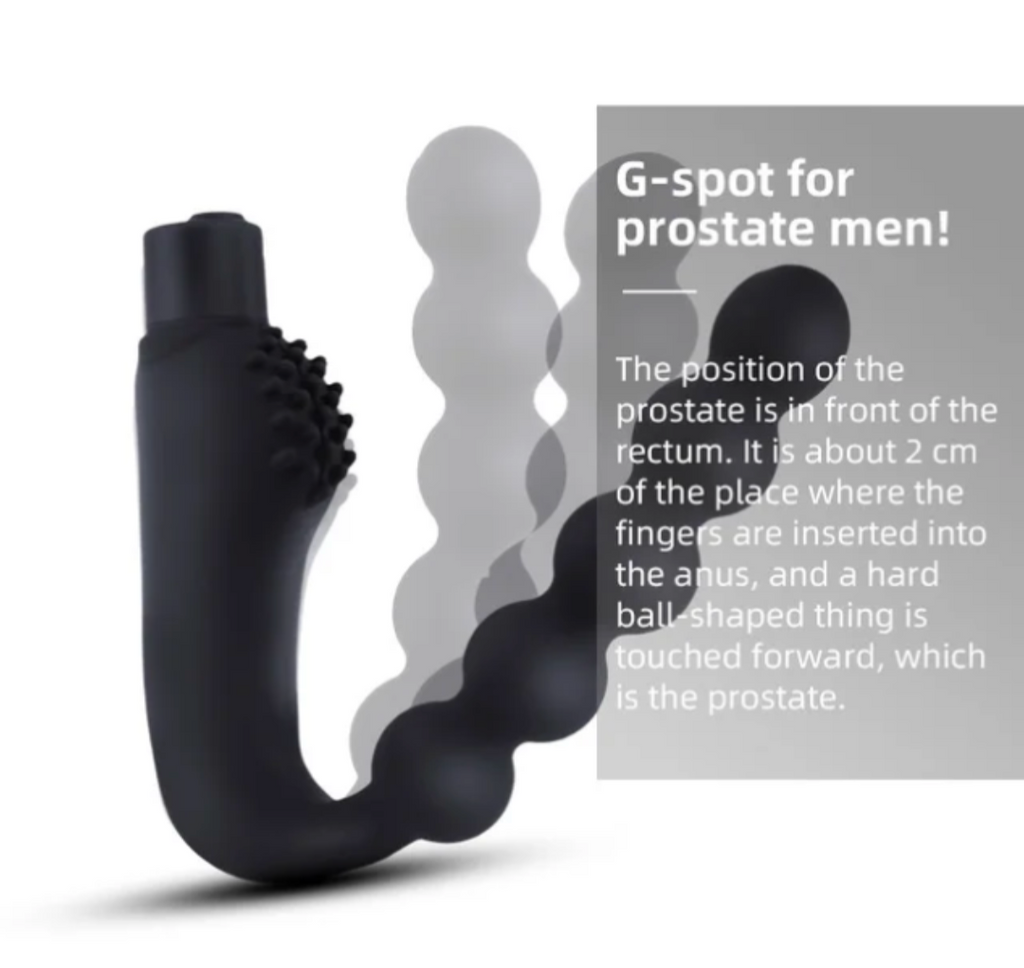 Silicone-Coated Vibrating Prostate Massager & Anal Beads.