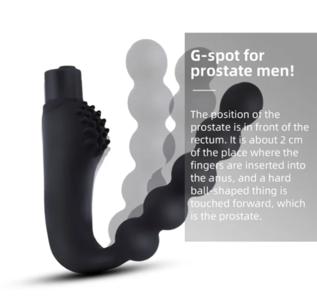 Silicone-Coated Vibrating Prostate Massager & Anal Beads.