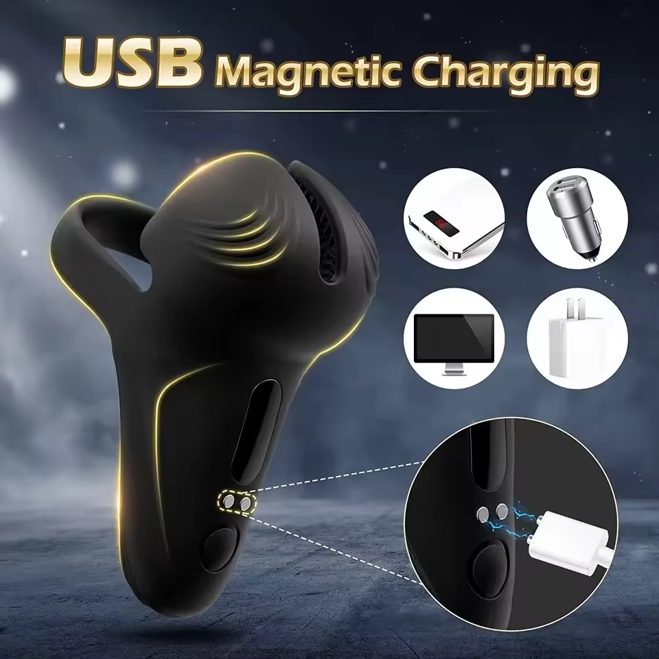 Wearable Vibrating Prostate Massager with Remote-Controlled Cockring.
