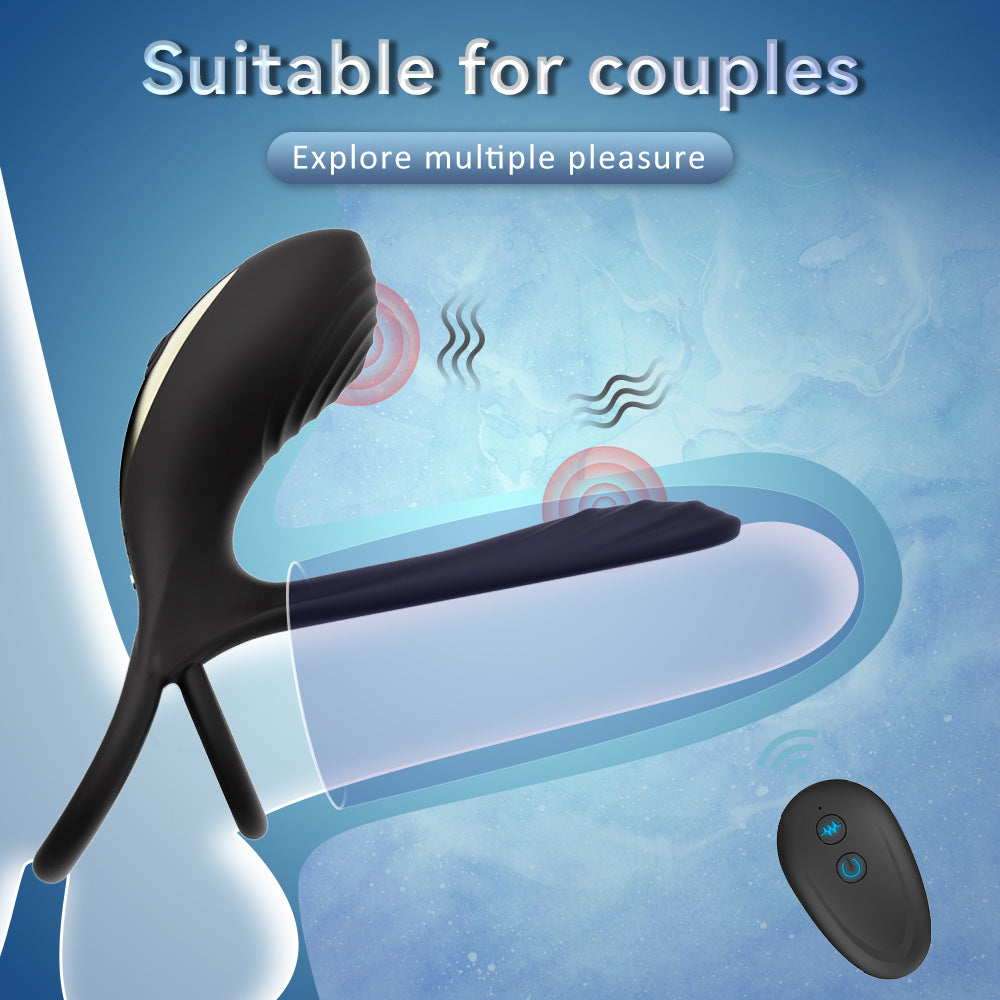 Couples Wearable Vibrator with Remote Control — Dual Stimulation Cock Ring
