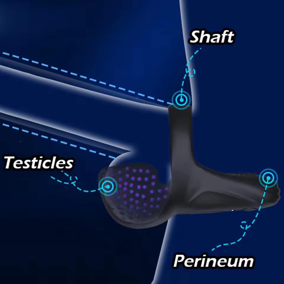 Wearable Vibrating Prostate Massager with Remote-Controlled Cockring.