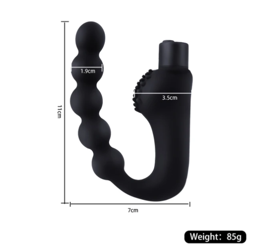 Silicone-Coated Vibrating Prostate Massager & Anal Beads.