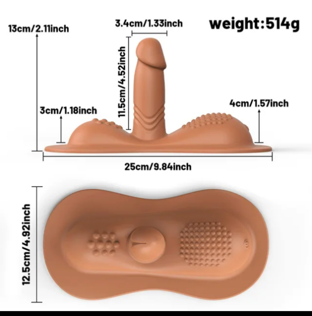 Wearable Vibrating Panty Massager with Remote Control — Dual Stimulation Pad & Mini Probe