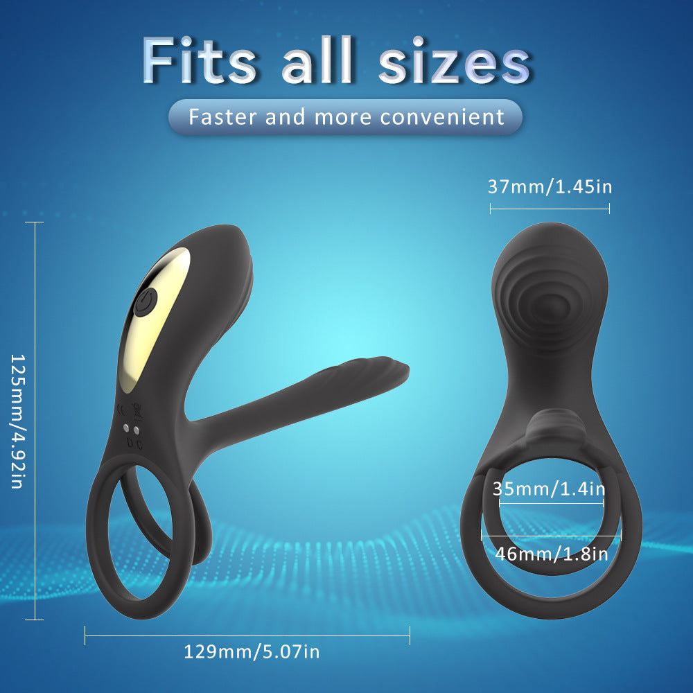 Couples Wearable Vibrator with Remote Control — Dual Stimulation Cock Ring