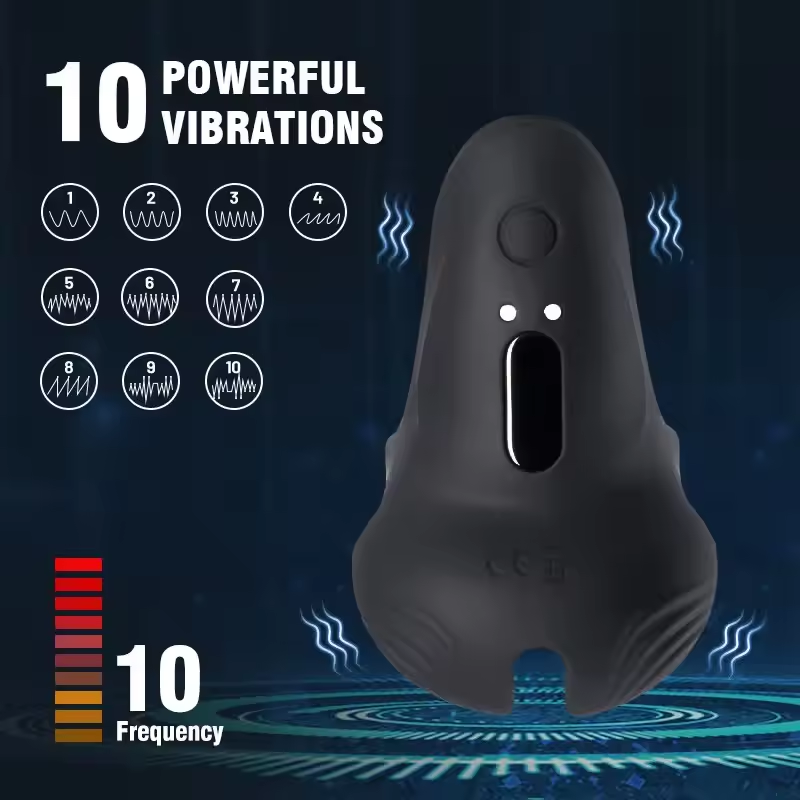 Wearable Vibrating Prostate Massager with Remote-Controlled Cockring.