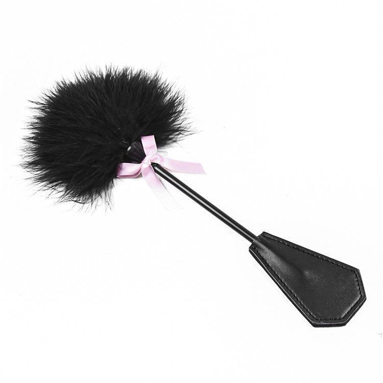 Feather Tickler & Leather Paddle — Dual-Ended Sensation Toy