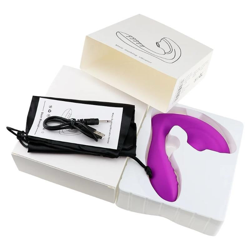 Suction & Vibration Dual-Motor Vibrator with Remote Control