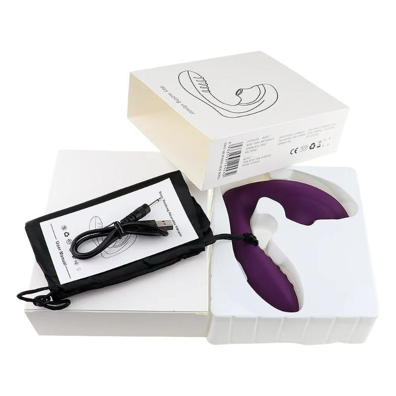 Suction & Vibration Dual-Motor Vibrator with Remote Control